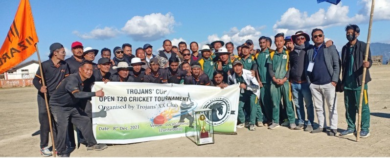 Wicket Wizards Cricket Club won the 2nd Trojans Trophy 2021 played at local ground, Zunheboto on December 20. (DIPR Photo)